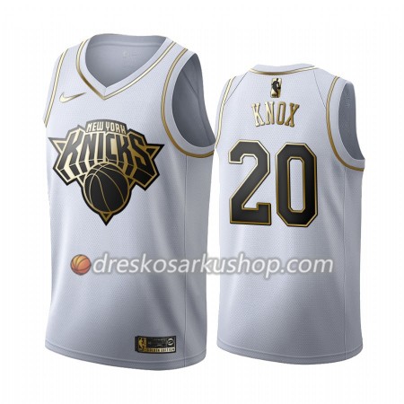 Muški NBA Dres New York Knicks Kevin Knox 20 Nike 2019-20 Bijela Golden Edition Swingman